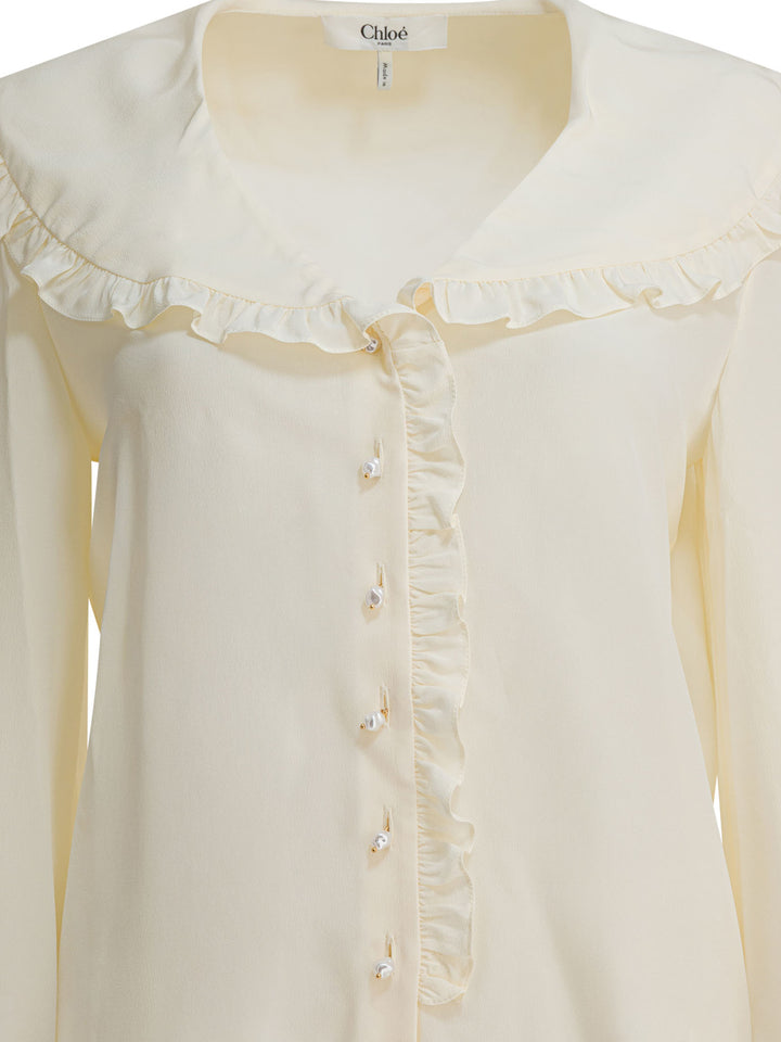 Chloé Silk Shirt Shirts - Giallo | e078e78d23957f340d13c8d00c8904314c72b7bc