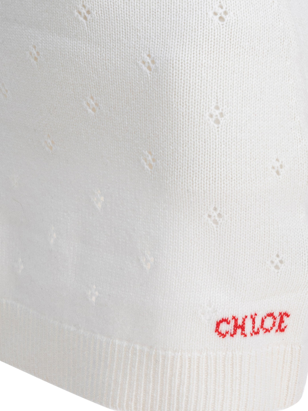 Chloé Openwork Wool And Cashmere Miniskirt Gonne - Bianco | 9536923ddc50a8a5293d05a06e78beb3293d1937