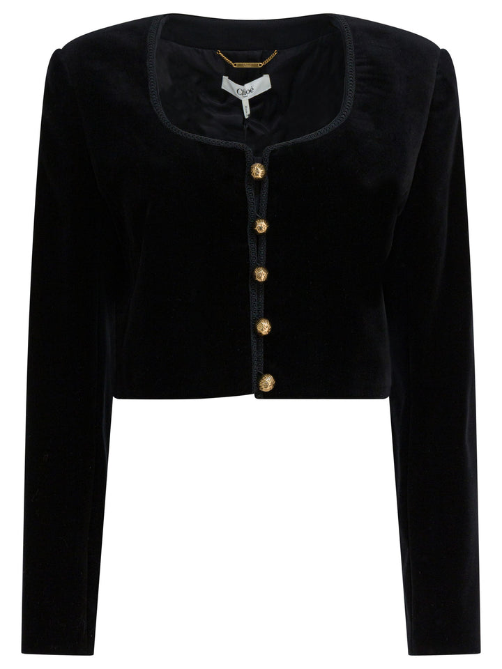 Chloé Spencer Jackets and Coats - Nero | 84dd86049bc2fd4b91fdfb6391ade0f937ccf43e