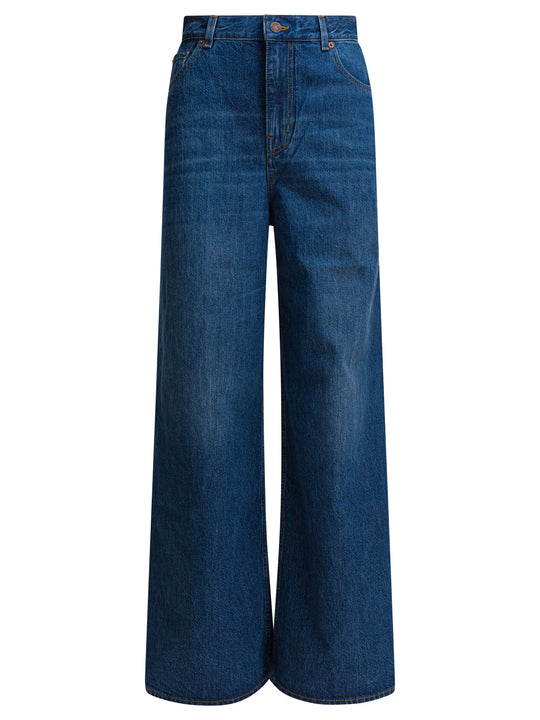 Wide Leg Jeans Blu