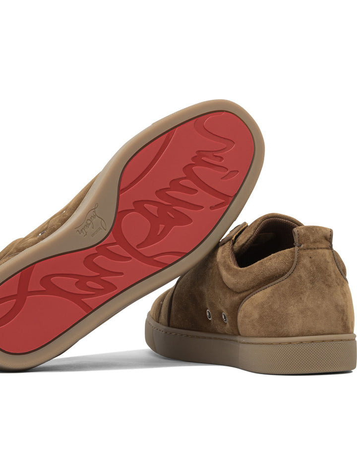 Christian Louboutin Louis Junior Orlato Flat Veau Velours Ds/Gg Sneakers & Slip-On - Marrone | 5d5c9aec6fb8ddaa6d85d668e408c2508a93d09b