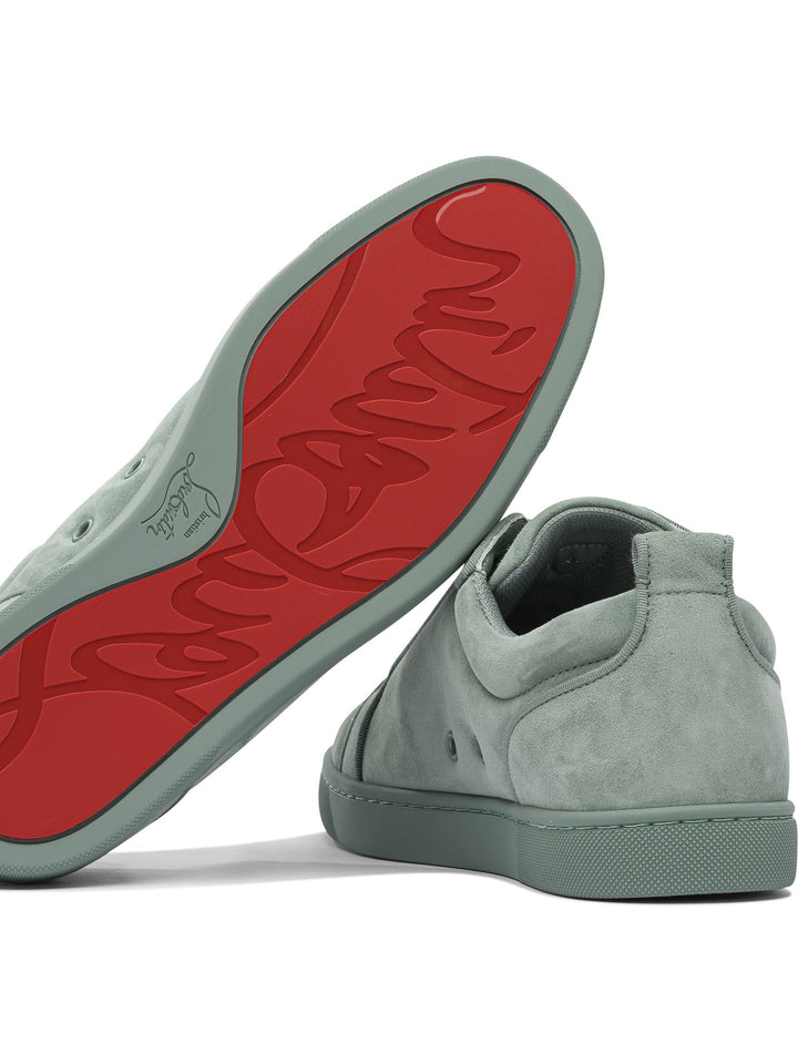 Christian Louboutin Louis Junior Orlato Flat Veau Velours Ds/Gg Sneakers & Slip-On - Verde | e3007a08f351ca9bb58d4a7f292e6588a3ff5f0c