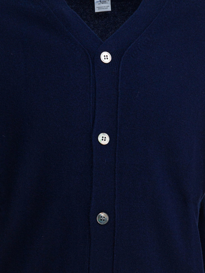 Comme Des GarçOns Forever V-Neck Cardigan Knitwear - Blu | 937a95947671014aedd0f8a3384fcaf1447263d8