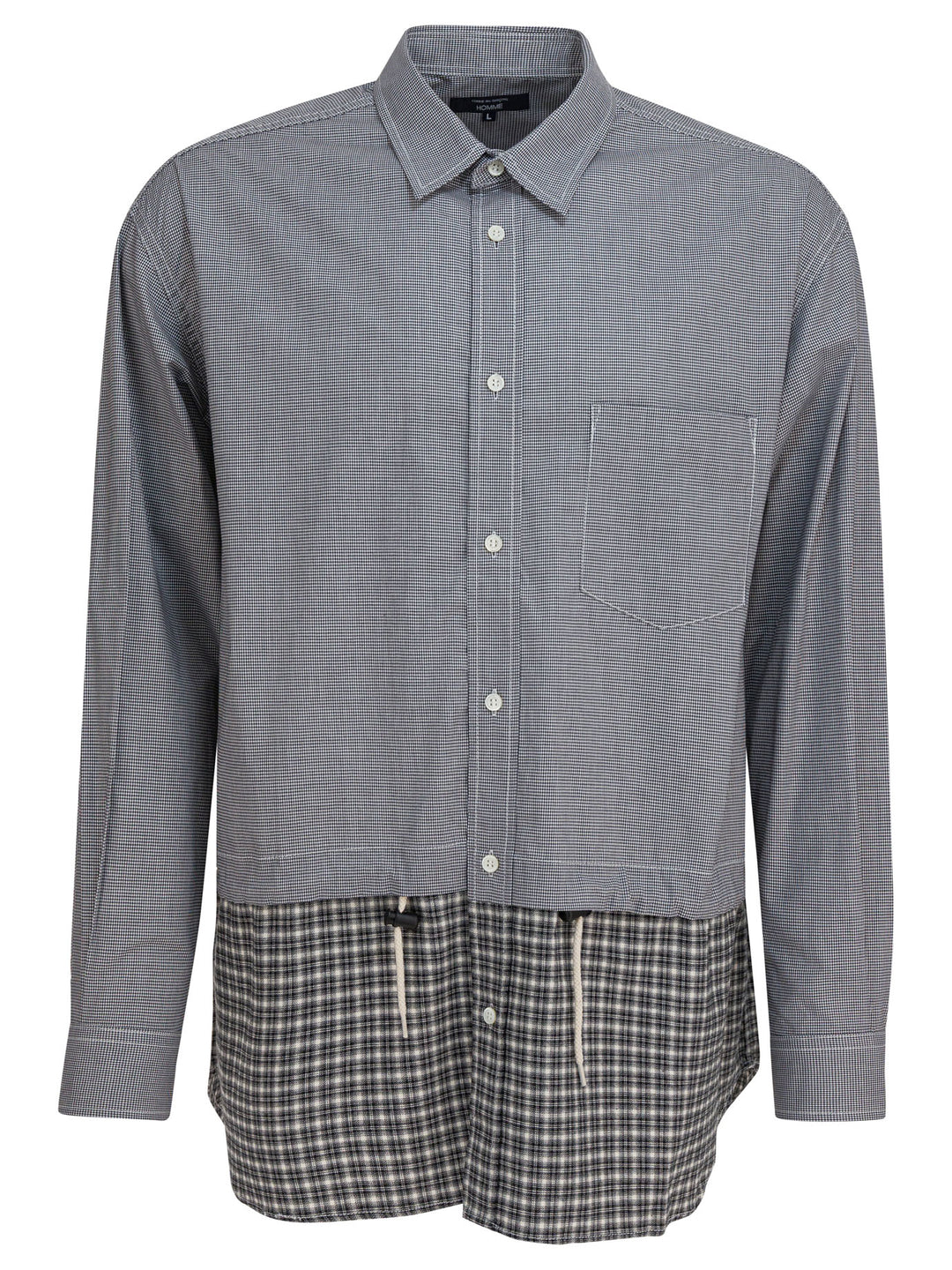 Comme Des GarçOns Homme Shirt With Cotton Inserts Shirts - Grey | fc6a2258d11ee46c6e331fb25a59d6b2cec29a0a