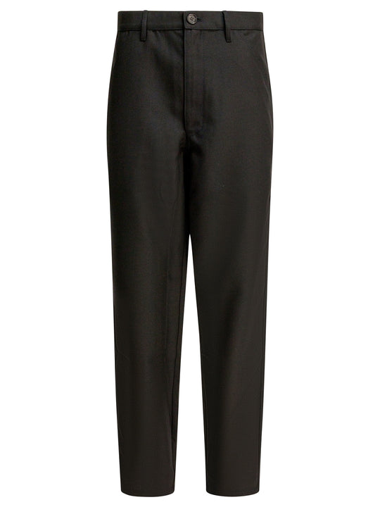Wool Blend Pants Trousers Nero