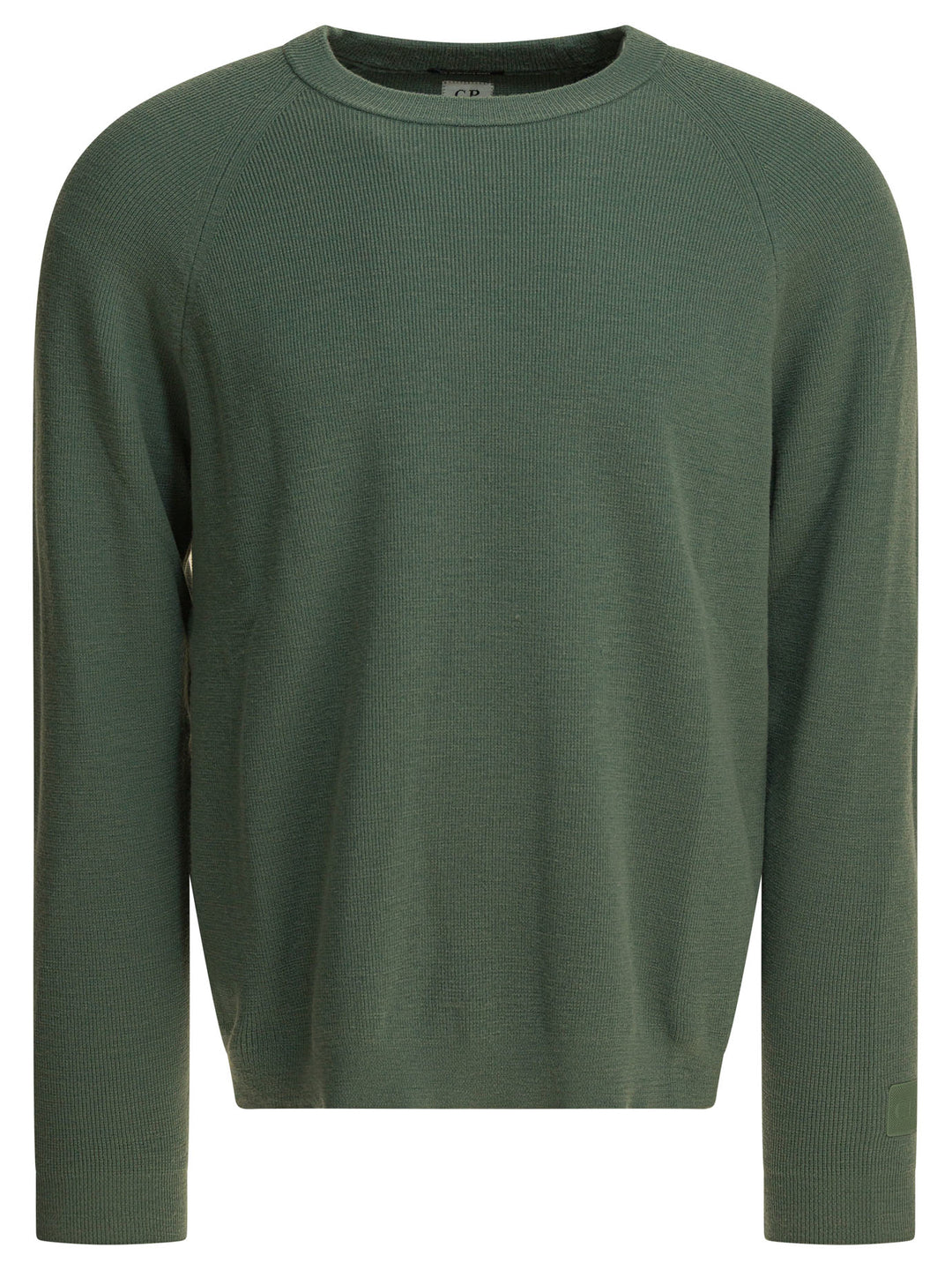 C.P. Company Wool And Silk Crewneck Sweater Knitwear - Verde | 7c5566f4beafcfdd29d6ee99bedcc14b57fc7519