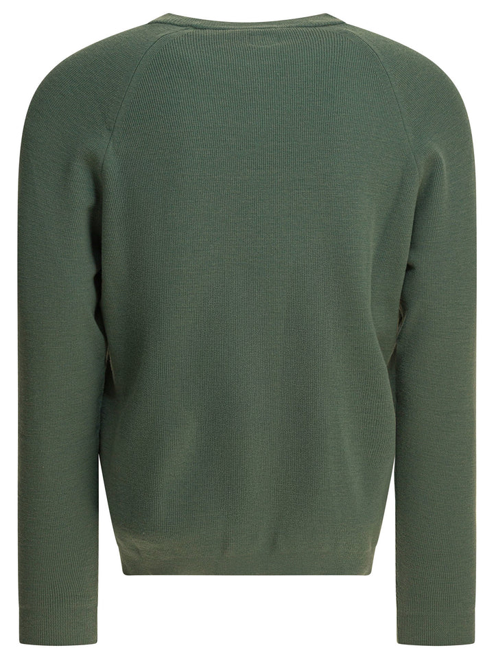 C.P. Company Wool And Silk Crewneck Sweater Knitwear - Verde | ba43b3eb366e414d8ee6aca9c68cc3065b0a5a74