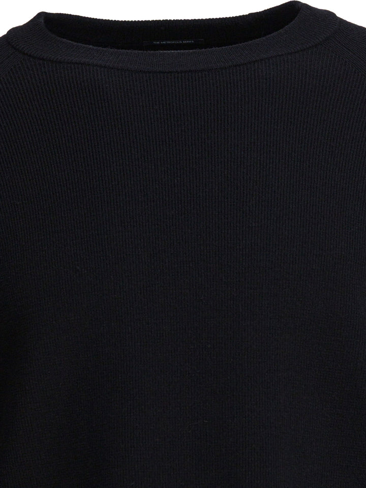 C.P. Company Wool And Silk Crewneck Sweater Knitwear - Nero | 3976eabf63cba07475338b6e8a87d604a80ef8fc