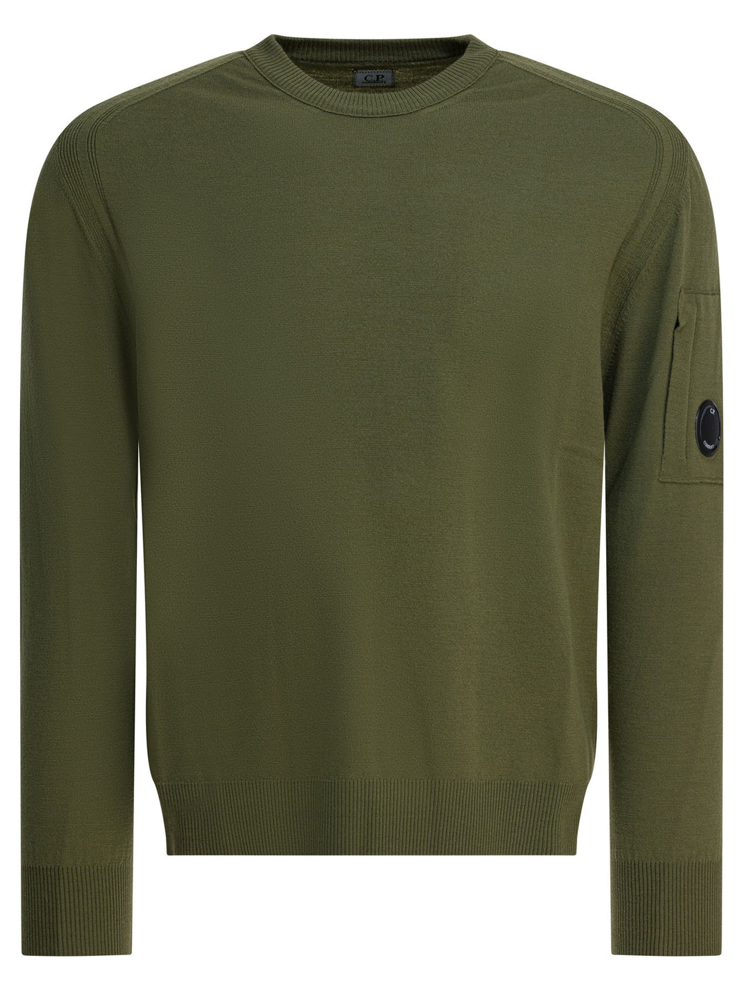 C.P. Company Wool Crewneck Sweater Knitwear - Verde | 8d0c53b63acaf74527339211c95d112764ab5f8d