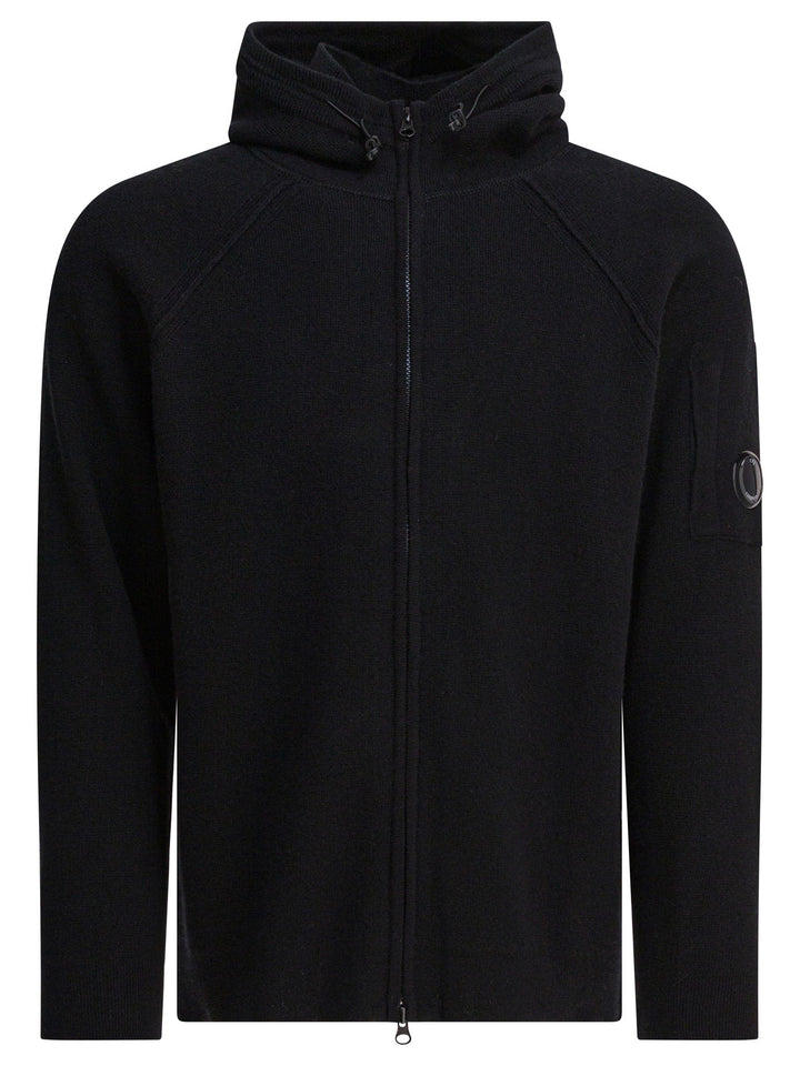 C.P. Company Wool Hooded Sweater Knitwear - Nero | b2250fcccc1b0a51f7144a8c165c695f938d5b83