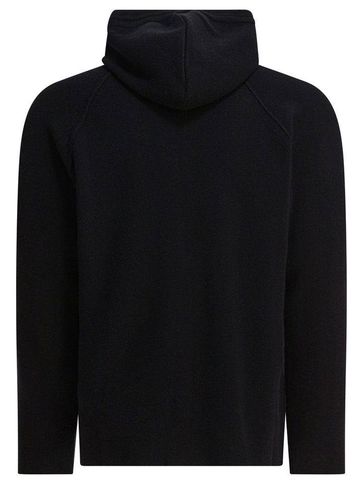 C.P. Company Wool Hooded Sweater Knitwear - Nero | aa0fa97a9129c5246d069f41e3f7acc5de512fbf