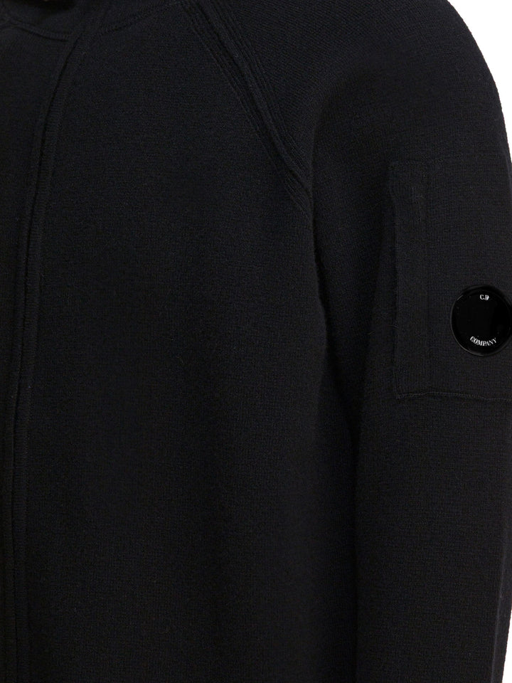 C.P. Company Wool Hooded Sweater Knitwear - Nero | 9fe8b29bff31623a1430d537d7bdb320e70811c1