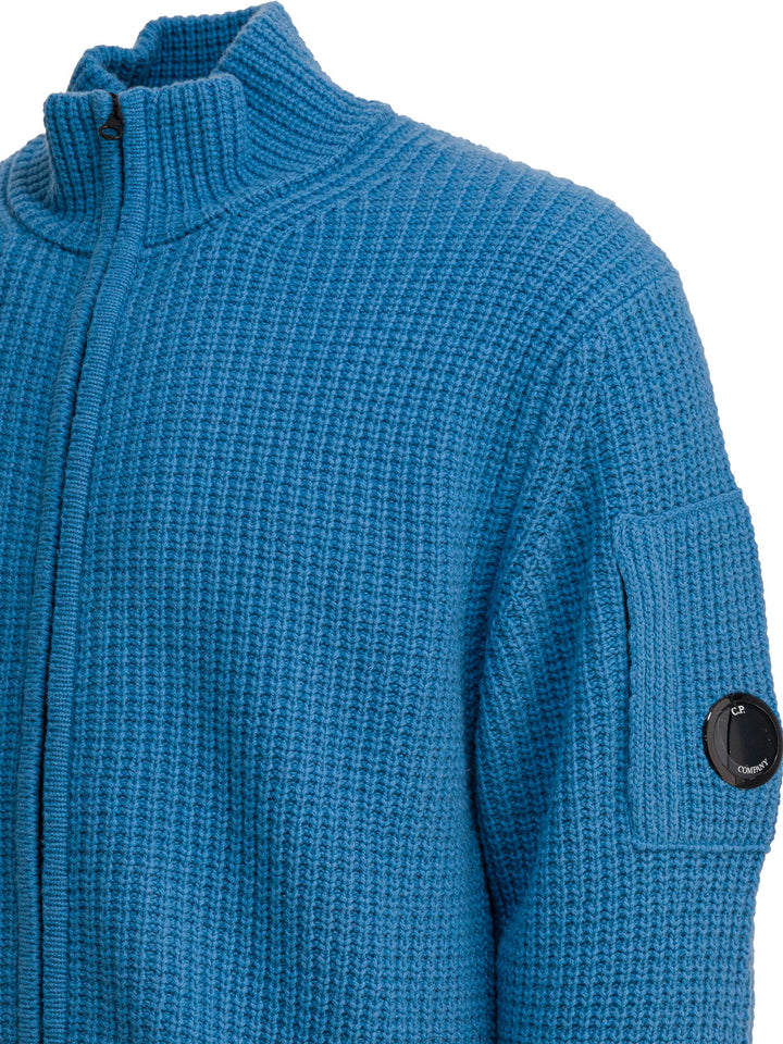 C.P. Company Grs Lambswool Sweater Knitwear - Blu | af734504404c715df3322fa46f6066e8ac926a8b