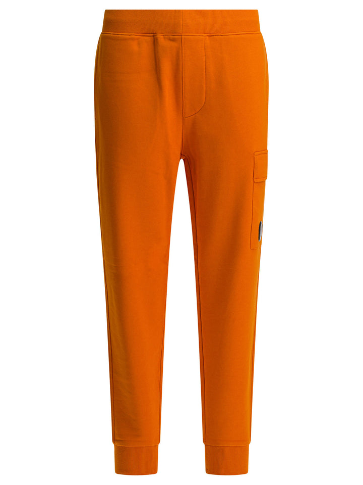 C.P. Company Diagonal Raised Fleece Sweatpants Trousers - Arancione | 82c661c0042bb08cef4064326d4781fa938cbf56