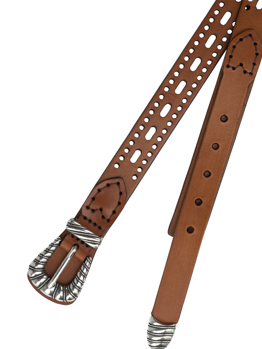 Etro Leather Belt With Perforated Details Cinture - Marrone | 0ac26a0ef96ad7d8eb2b17434c68416cf1776512