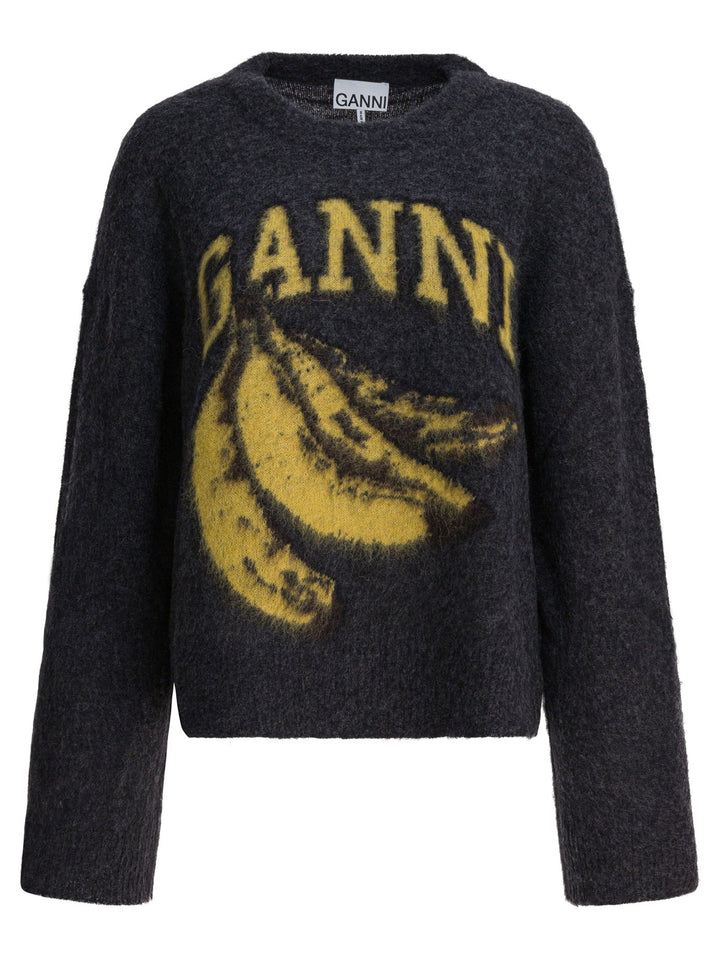 Ganni Banana Knitwear - Nero | 7765ade5c1c859b2c5b891b878bb400acab1756e