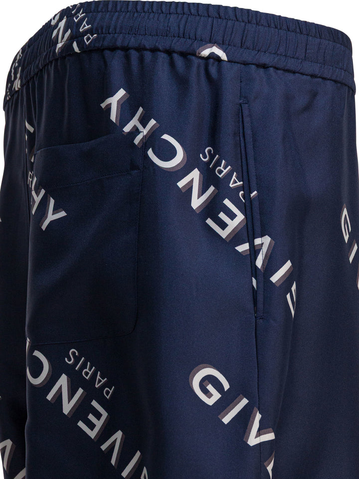 Givenchy Givenchy Shadow Shorts - Blu | 8df33a0fe82489913e1d33bd283b121fb82fbade