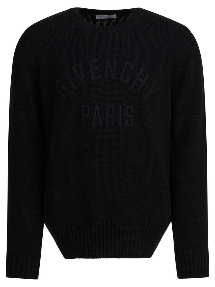 Givenchy Givenchy Paris" Crewneck Sweater Knitwear - Nero | 095cddc8ca11f3ab8adfea38077d4432952163da