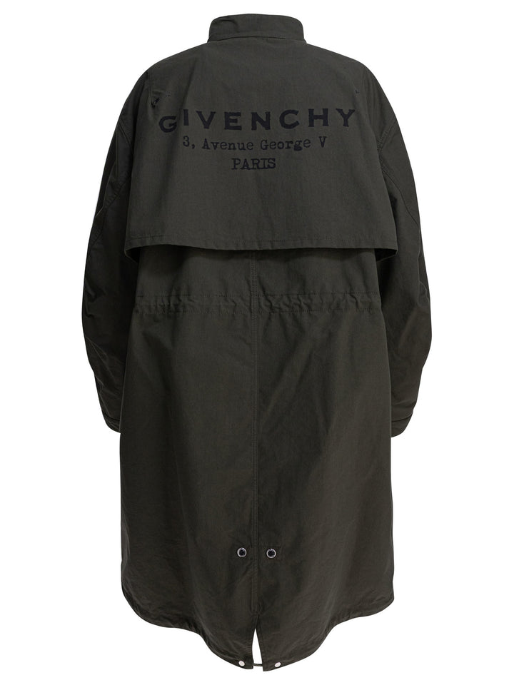 Givenchy Givenchy Print Parka Jackets and Coats - Verde | b68e2e900d1b74d62e8435bb03f099e78536010d