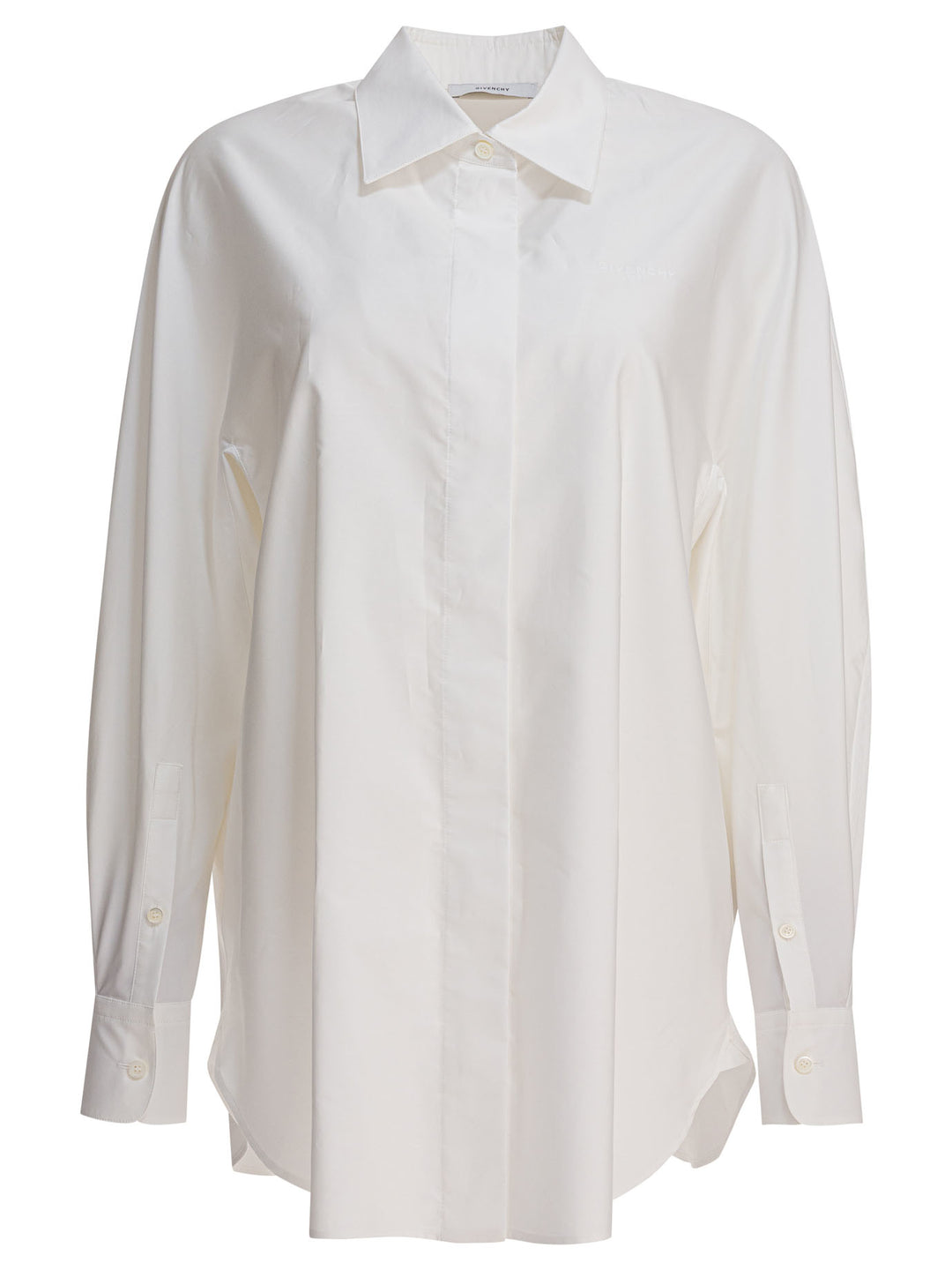 Givenchy Poplin Shirt With Embroidery Givenchy Shirts - Bianco | c5ec7bdfde0e34c840cf6deae41b0f4d90260529