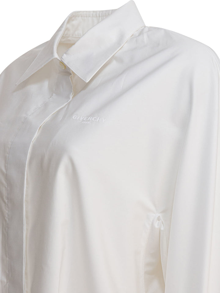 Givenchy Poplin Shirt With Embroidery Givenchy Shirts - Bianco | 5691f2e9f92fae20b41efdad08e4e9b0c7fbb7ed