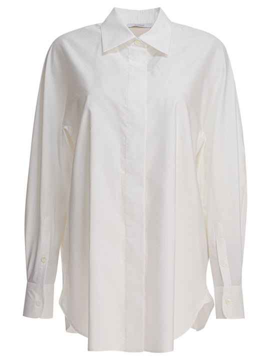 Poplin Shirt With Embroidery Givenchy Shirts Bianco