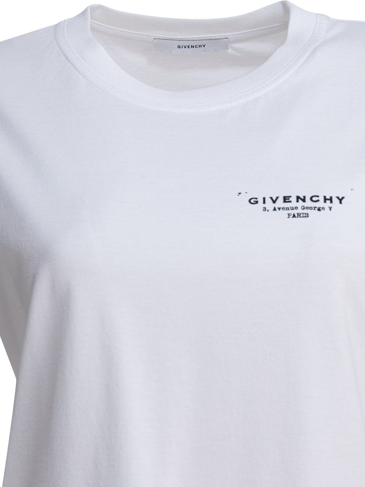 Givenchy T-Shirt With Givenchy Print T-shirts - Bianco | fd23161372baebcf24fc7924bece424e41b835e2