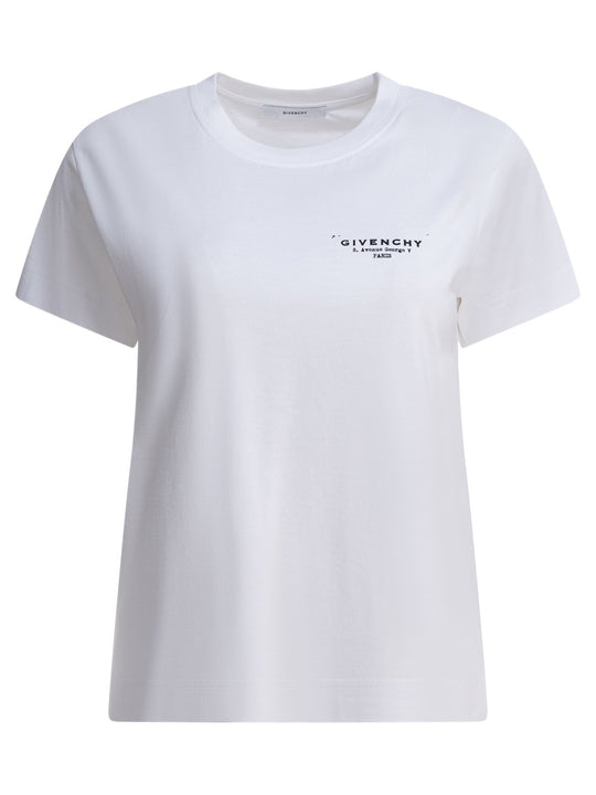 T-Shirt With Givenchy Print T-Shirts Bianco