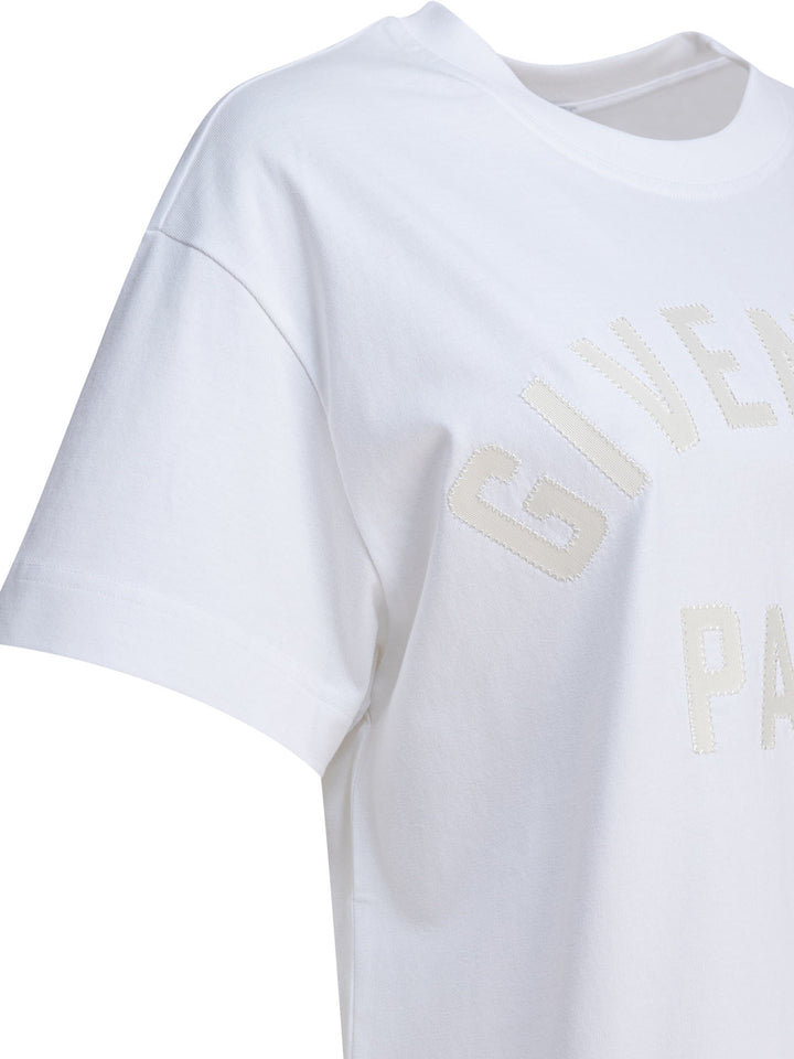 Givenchy T-Shirt With Givenchy Paris Logo T-shirts - Bianco | d35387956667ad7cfc0c6f5166df8b28d35ef70d