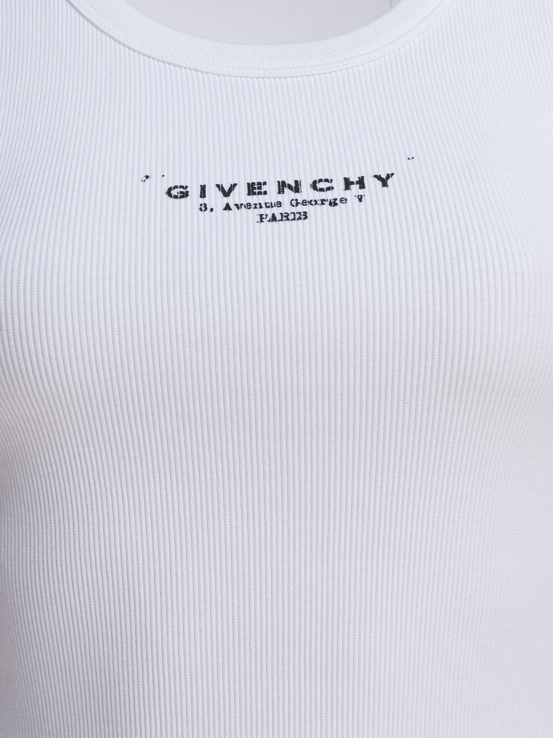 Givenchy Cotton Tank Top With Logo Top - Bianco | 8020d1a2a2cfdd8627a7fc952826b5a670a8ac62
