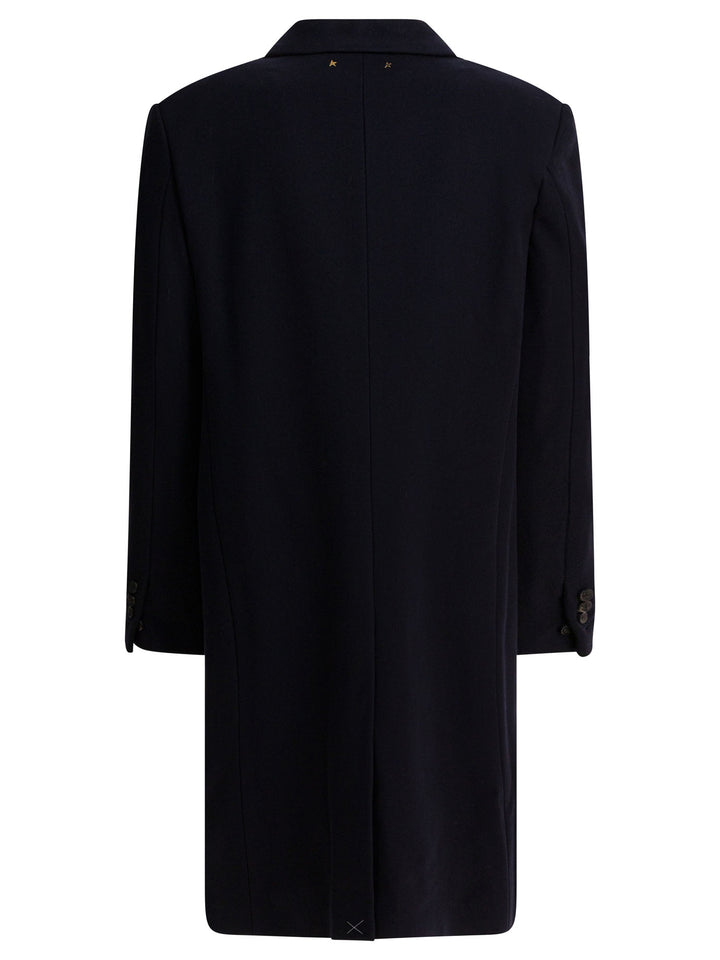 Golden Goose Single-Breasted Wool Coat Jackets and Coats - Blu | ecf8e1b0b785098d70dbb2e397d69599479f7ebd