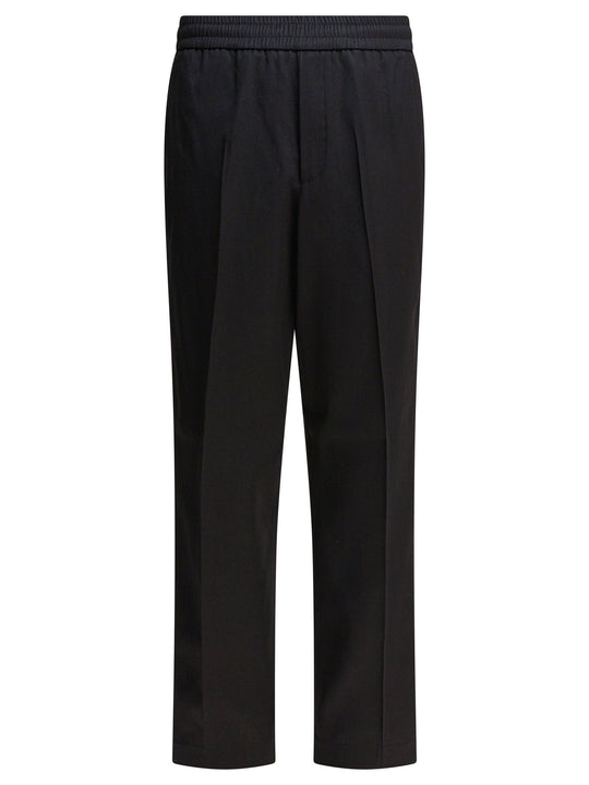 Wool Jogging Pants Trousers Nero