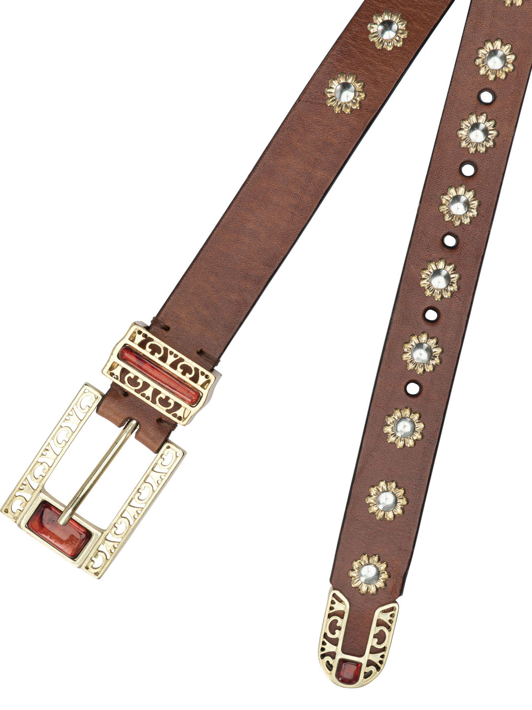 Golden Goose Belt With Embroidery Cinture - Marrone | 73cb3785cf8f4b710e9aa84f633c9d5321f7c96d