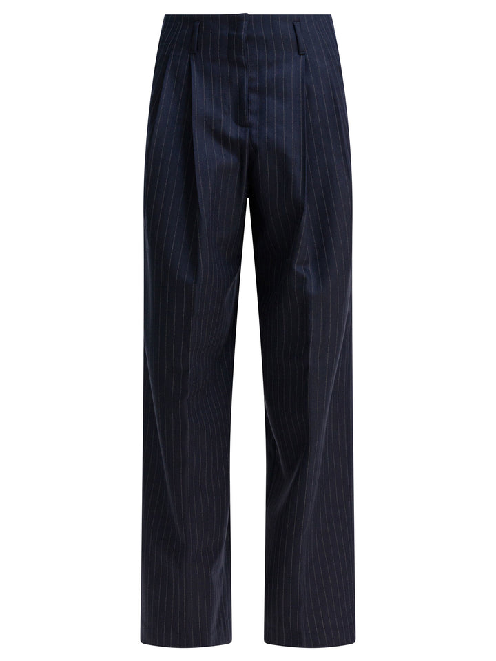Golden Goose Wool Gabardine Pants Trousers - Blu | 8057e84bbd7b121ddff37761831bbeb68d4e5d64