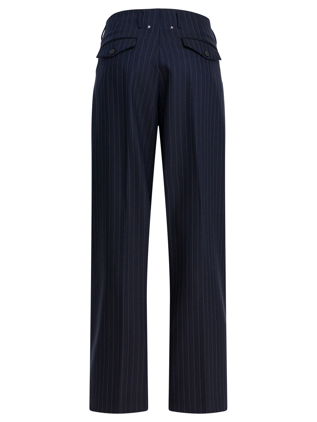 Golden Goose Wool Gabardine Pants Trousers - Blu | 483ac262d5e88fadbeb9d071f0aa415f030f06c3