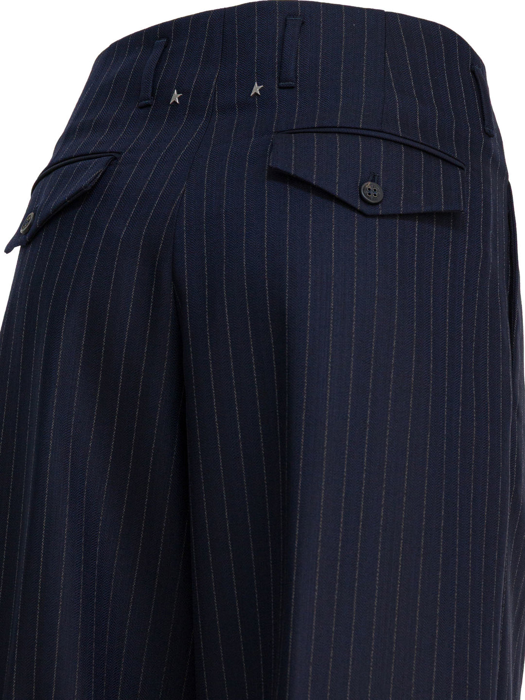 Golden Goose Wool Gabardine Pants Trousers - Blu | 68958d930c810b40b3a5bfce72f356b06bd485b3