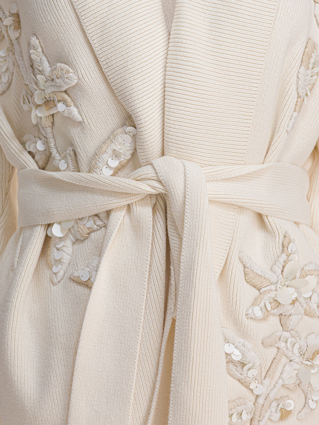 Golden Goose Cardigan With Floral Embroidery Knitwear - Bianco | 2028b50981a8b585a983ee028ac202c5a8cad1e9