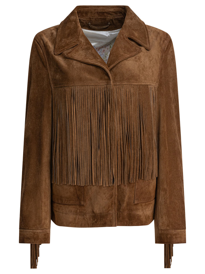 Golden Goose Suede Jacket With Bangs Jackets and Coats - Marrone | ea384c0f783160481d8c6db41f396318c6e72c2a