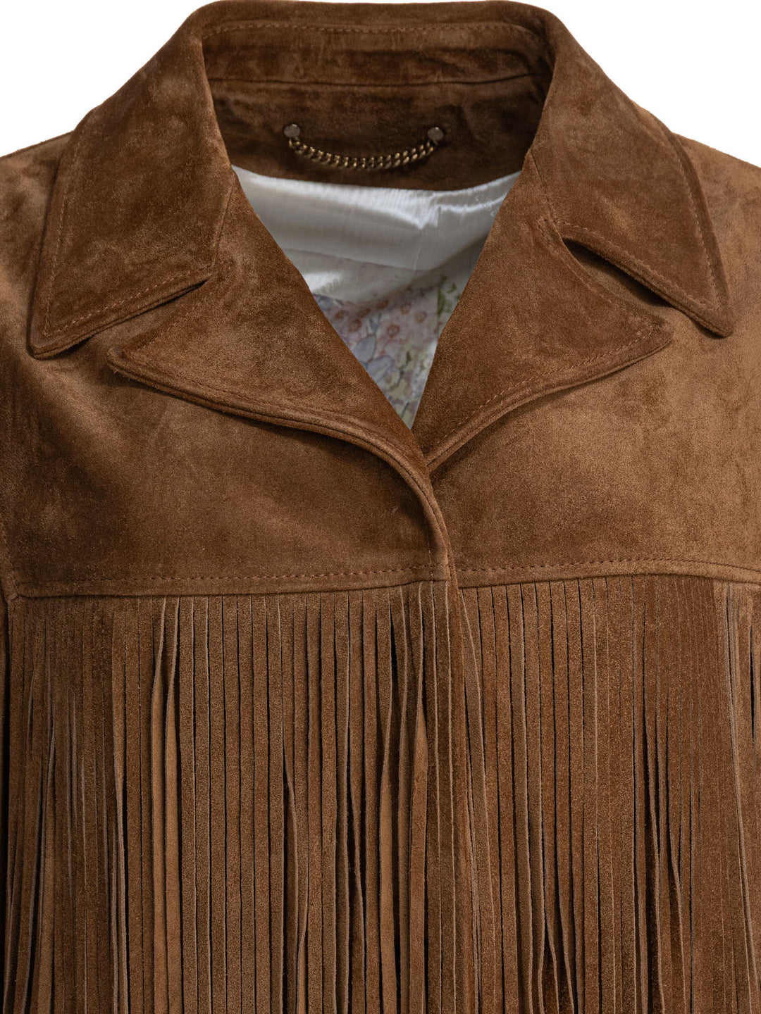 Golden Goose Suede Jacket With Bangs Jackets and Coats - Marrone | 70eeea55805473722c11d2a2169dfee2abf2467b