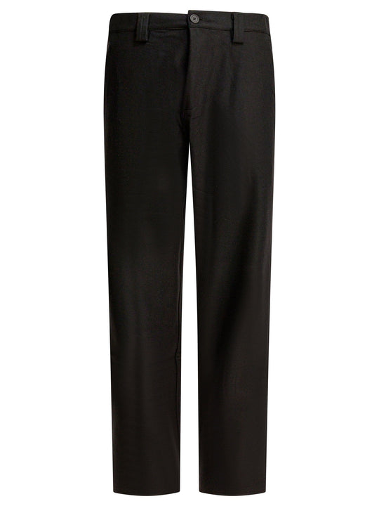 Wool Blend Pants Trousers Nero