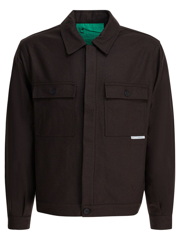 Wool Blend Overshirt Jacket Jackets And Coats Marrone