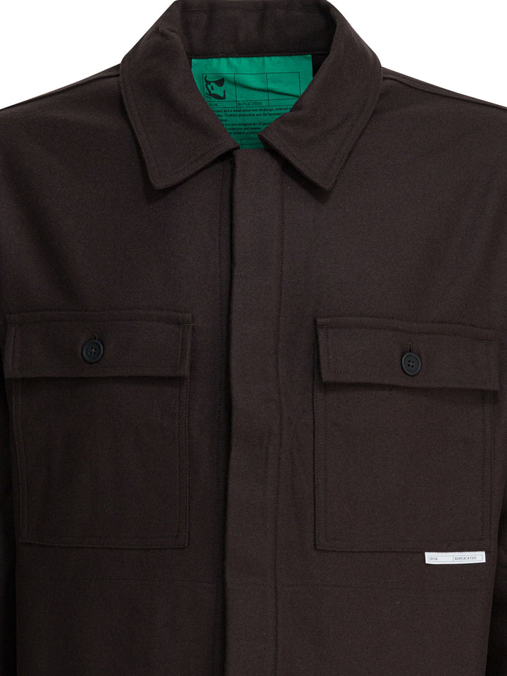 Gr10k Wool Blend Overshirt Jacket Jackets and Coats - Marrone | fc96d3ea5d91d9632a2198d1c6d8c56a11b8d394