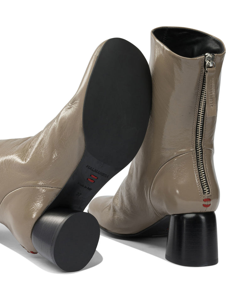 Halmanera Leather Zippered Stivali e Stivaletti - Beige | ac85a401b1df6dfa60818344a694e0cd13fb5c28