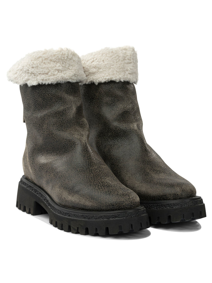 Halmanera Leather Zippered Stivali e Stivaletti - Marrone | 894eee5324550994ca549503381993836e9bd503