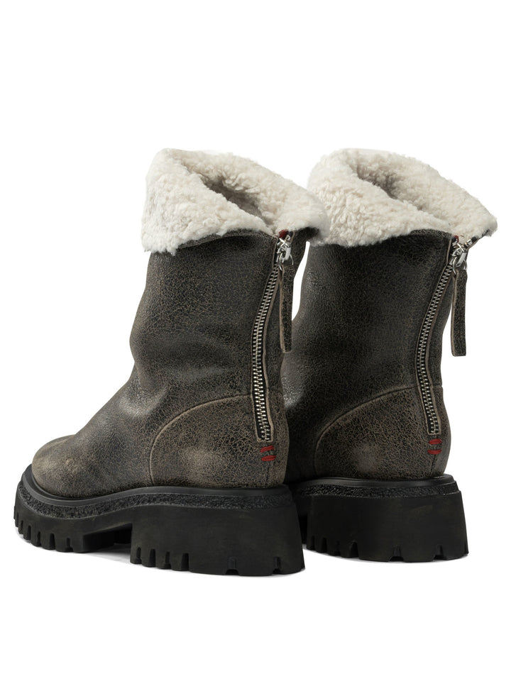 Halmanera Leather Zippered Stivali e Stivaletti - Marrone | 1de09500a010a842d5c6138dc713f70ecf77ae9e