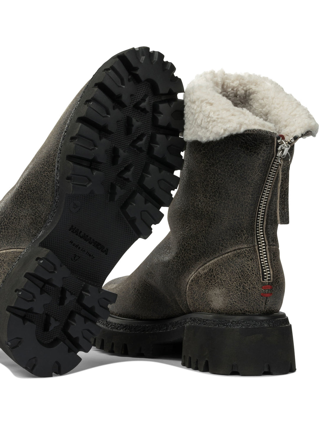 Halmanera Leather Zippered Stivali e Stivaletti - Marrone | 28ca32b521d4c61b4a3391db4760c47b5aa684d6