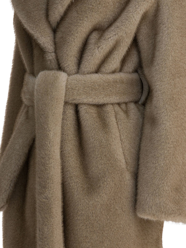 Herno Faux Fur Coat Jackets and Coats - Beige | 8748cf025fb9ff6679b268021e6890de253fe23b