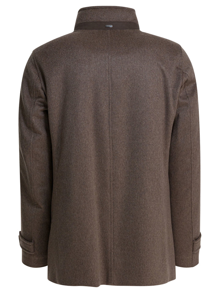 Herno Cashmere Coat Jackets and Coats - Marrone | 44a02a3dfe88a1d5e0536dbeb3701432773f61e9