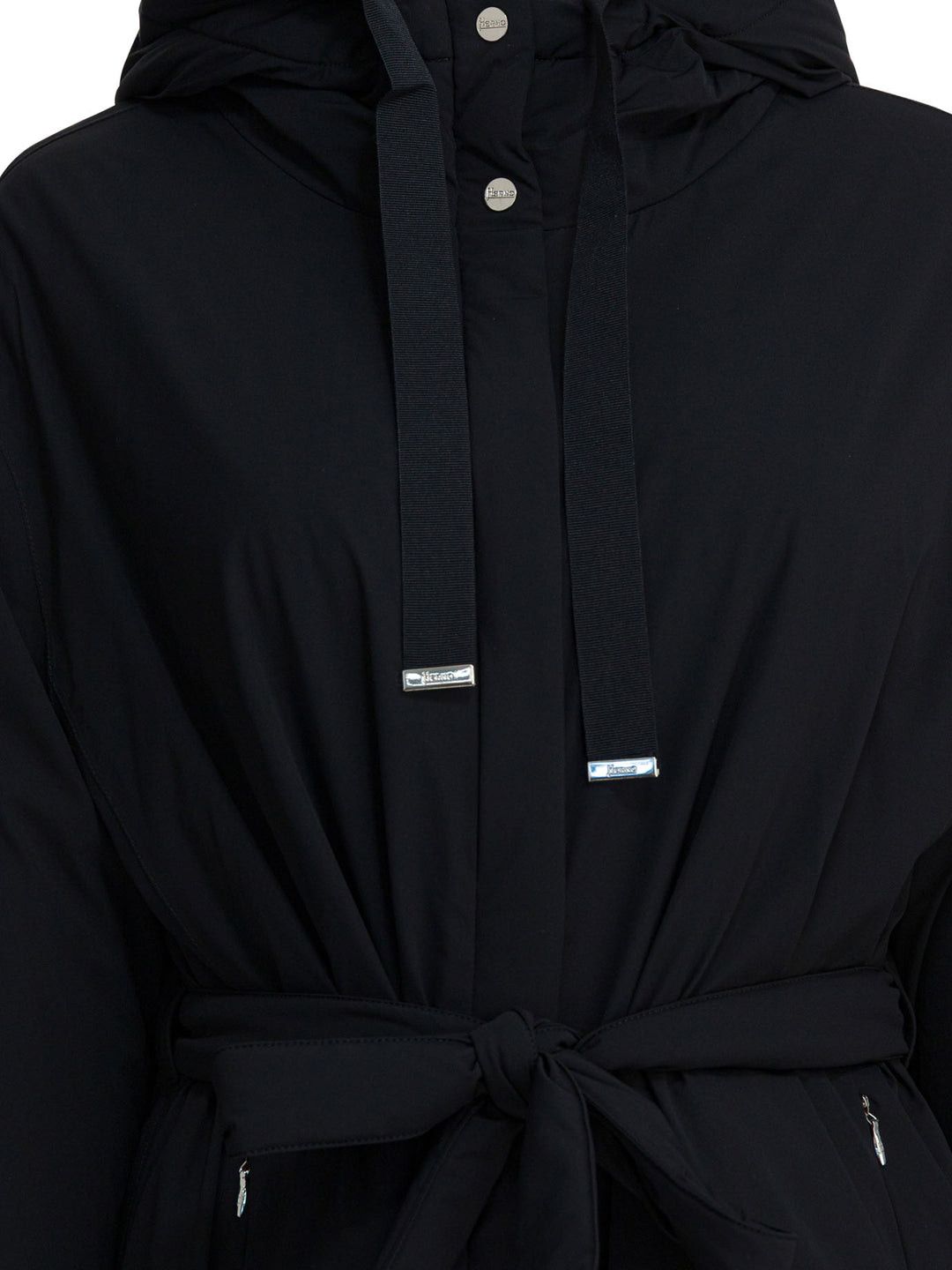Herno Nylon Hooded Jacket Jackets and Coats - Nero | 950440cbfd78f55df9451c4e5075b110158669fc