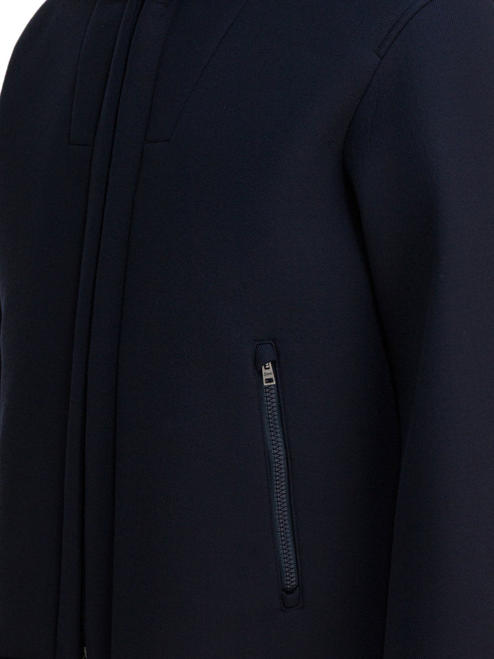 Herno Short Scuba Coat Jackets and Coats - Blu | 7950bf24b97d2adbd85b4a2d00e0c9eb159ef7b1